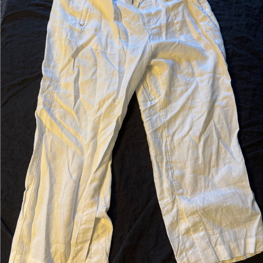 Athleta White Wide Leg Pants Lightweight